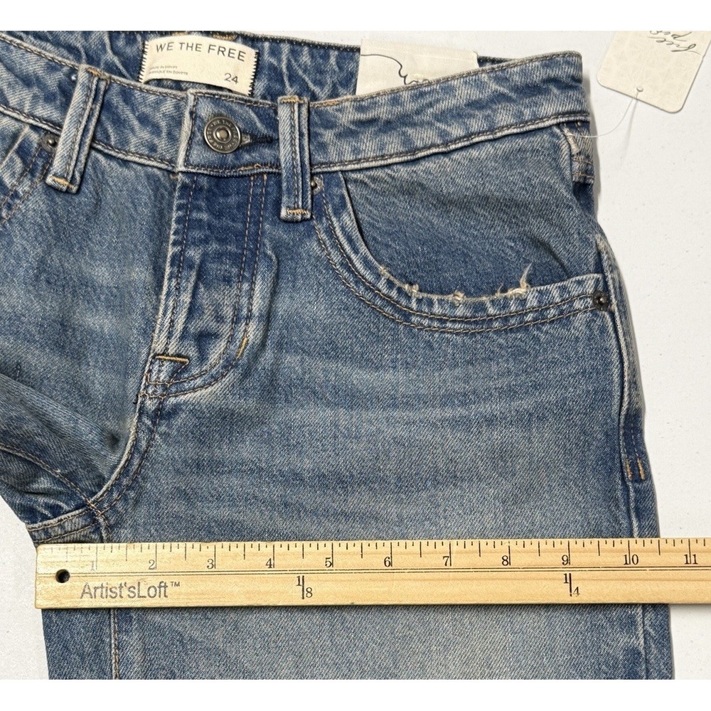 We The Free Tennessee Low Rise Boyfriend Jeans Women's 24 Distressed Free People - Picture 12 of 16